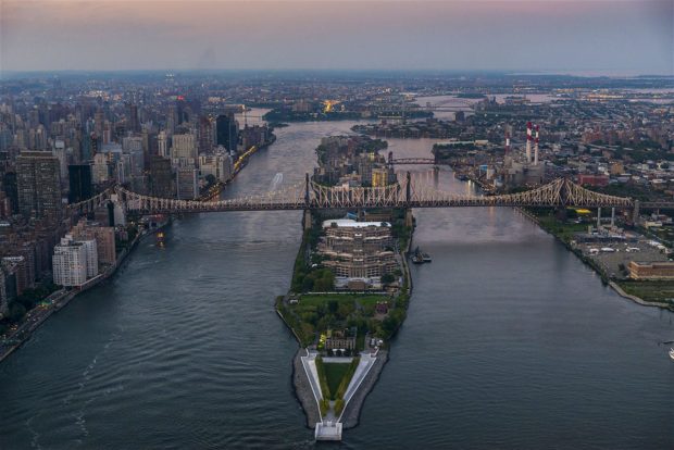 Sunset over Roosevelt Island