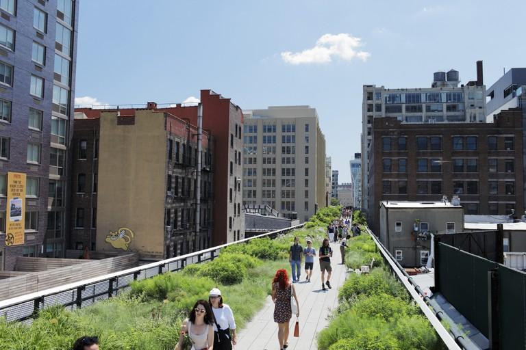 The High Line is a New York City park built on a section of the former elevated New York Central Railroad.