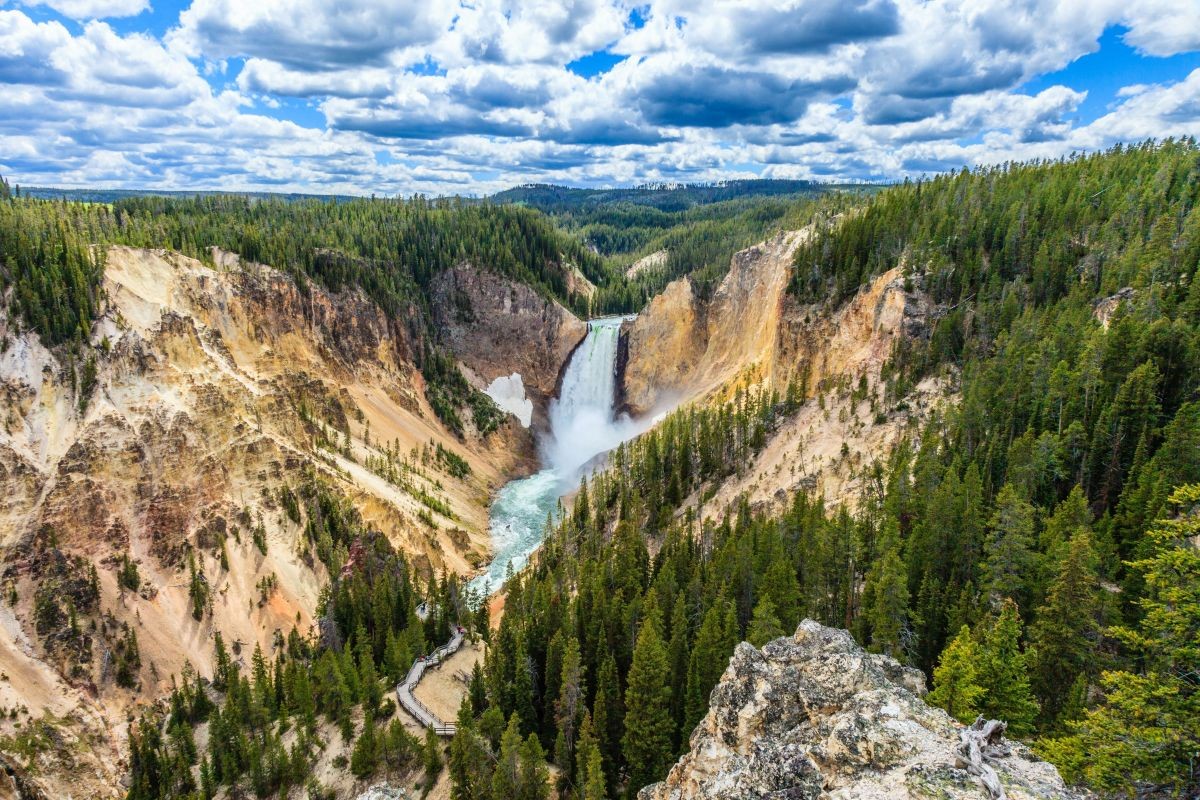 One of the largest national parks in the US. It sits of the top of a dormant volcano.