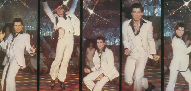 1977: John Travolta in the movie "Saturday Night Fever"