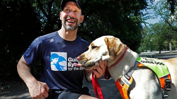 Thomas Panek with his dog